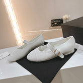 mary jane flat white corduroy